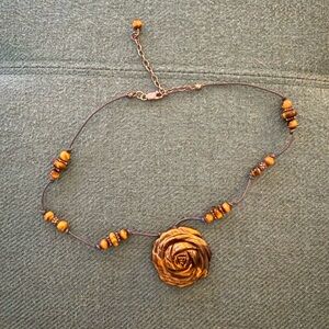 Elegant Brown Beaded Necklace